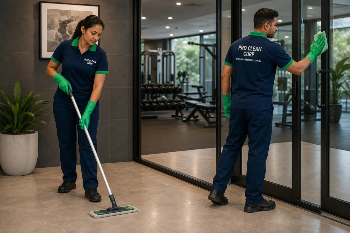 Strata cleaning team maintaining building facilities - Pro Clean Corp Sydney NSW